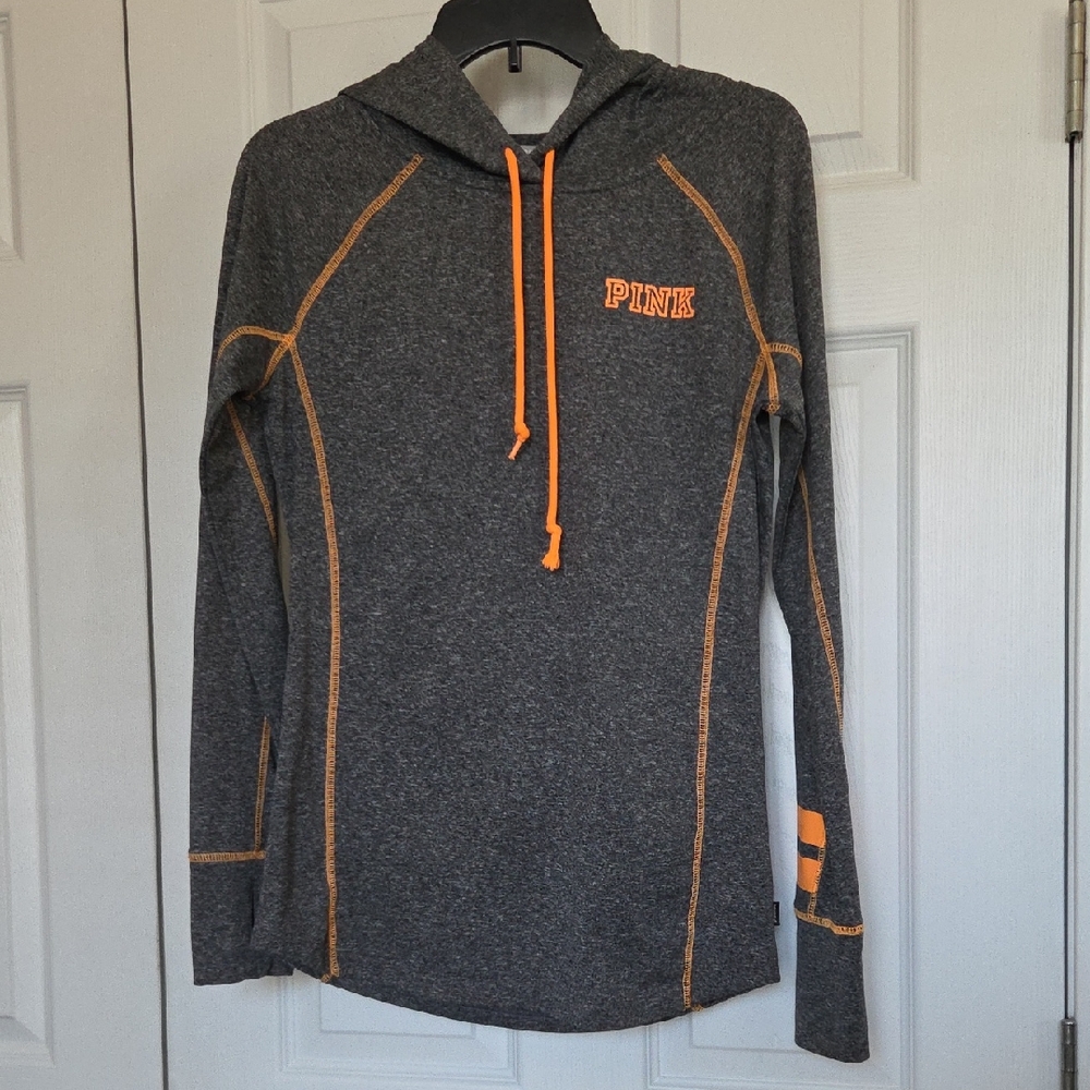 Victoria's Secret PINK Gray / Orange Hoodie Apparel NWOT